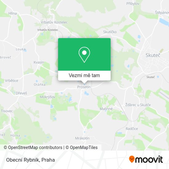 Obecní Rybník mapa