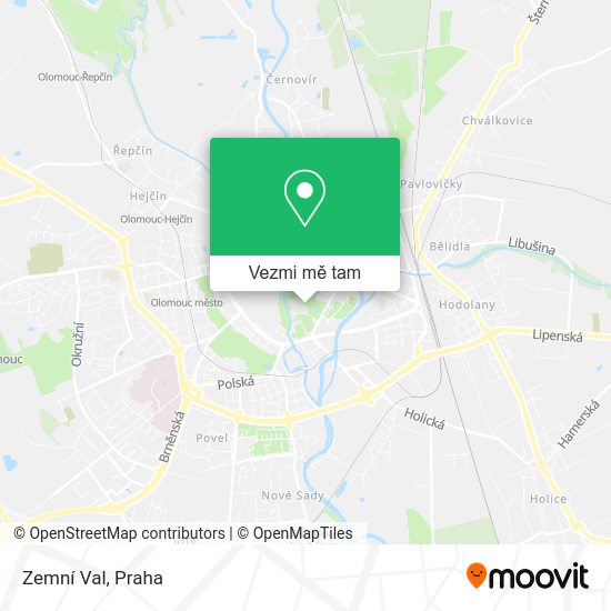 Zemní Val mapa