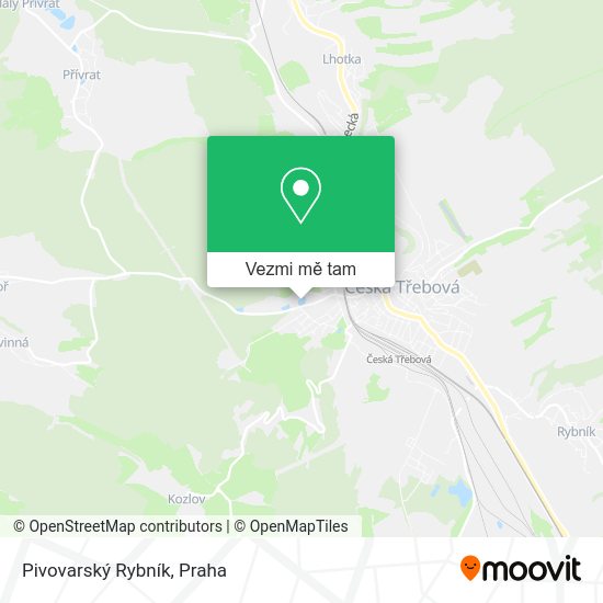 Pivovarský Rybník mapa