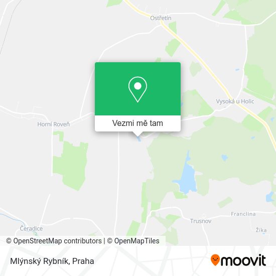 Mlýnský Rybník mapa