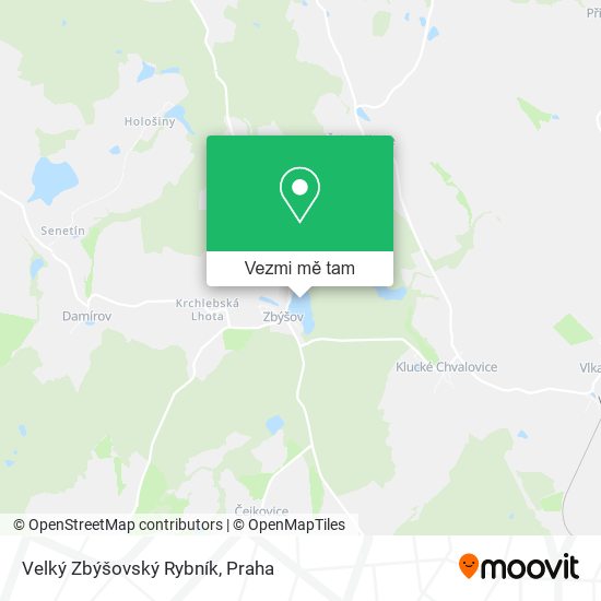 Velký Zbýšovský Rybník mapa