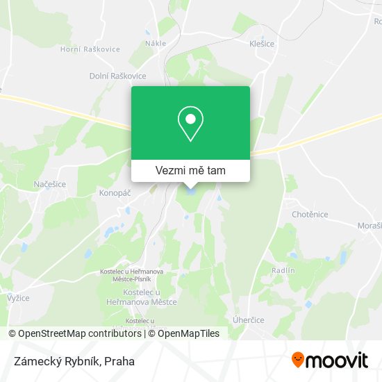 Zámecký Rybník mapa