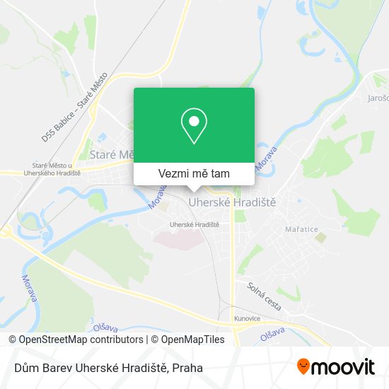 Dům Barev Uherské Hradiště mapa