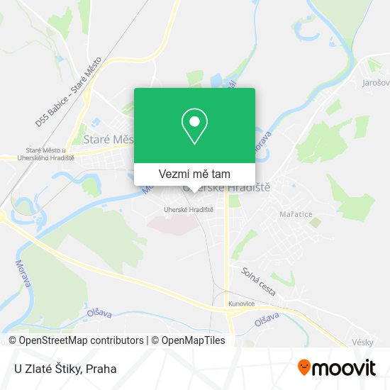 U Zlaté Štiky mapa