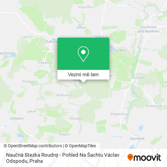Naučná Stezka Roudný - Pohled Na Šachtu Václav Odspodu mapa