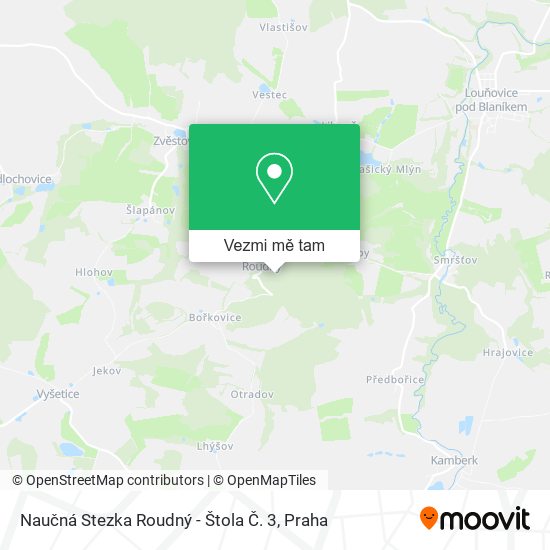 Naučná Stezka Roudný - Štola Č. 3 mapa