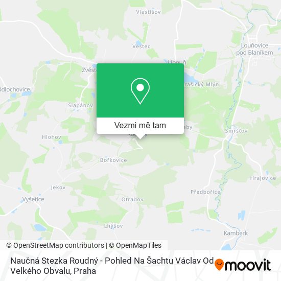 Naučná Stezka Roudný - Pohled Na Šachtu Václav Od Velkého Obvalu mapa