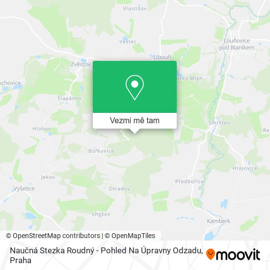 Naučná Stezka Roudný - Pohled Na Úpravny Odzadu mapa