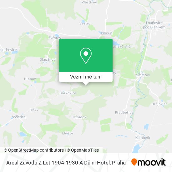 Areál Závodu Z Let 1904-1930 A Důlní Hotel mapa