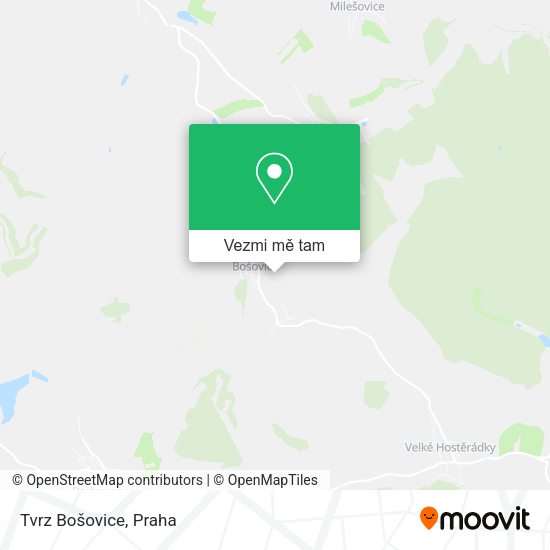 Tvrz Bošovice mapa