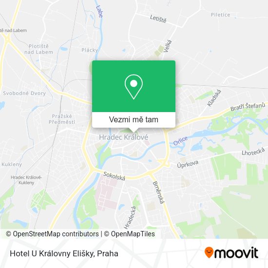 Hotel U Královny Elišky mapa