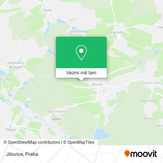 Jílovice mapa