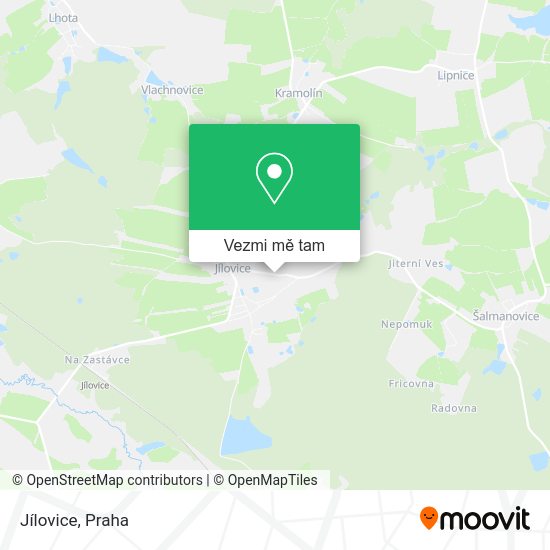 Jílovice mapa