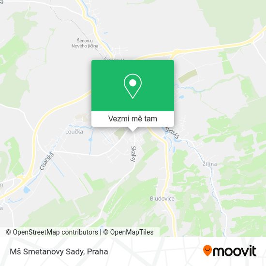 Mš Smetanovy Sady mapa