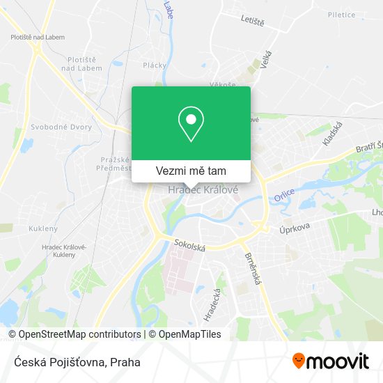 Ćeská Pojišťovna mapa