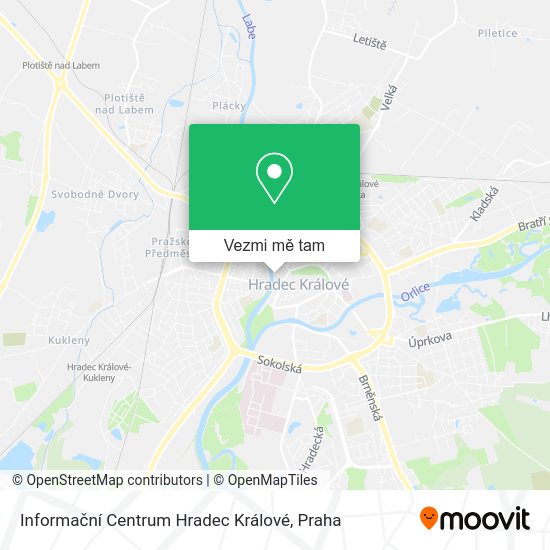 Informační Centrum Hradec Králové mapa