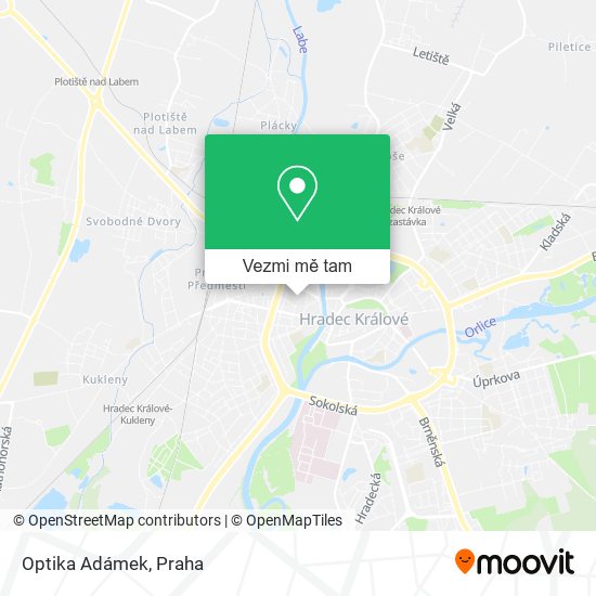 Optika Adámek mapa