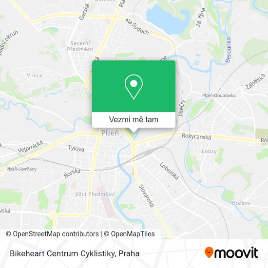 Bikeheart Centrum Cyklistiky mapa