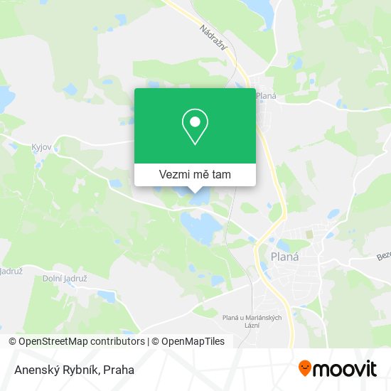 Anenský Rybník mapa