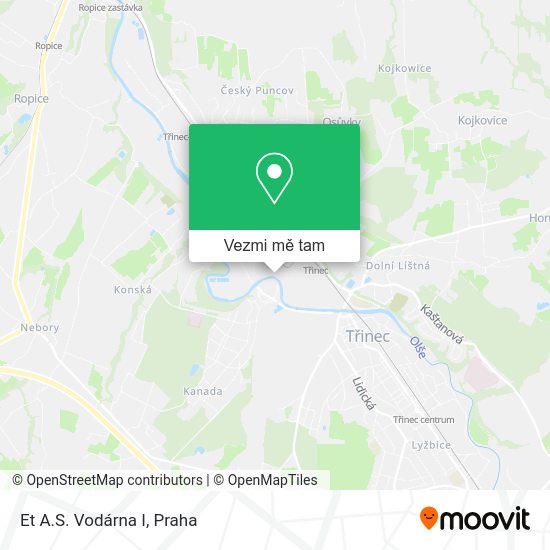 Et A.S. Vodárna I mapa