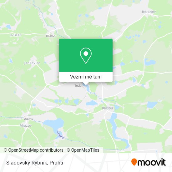 Sladovský Rybník mapa