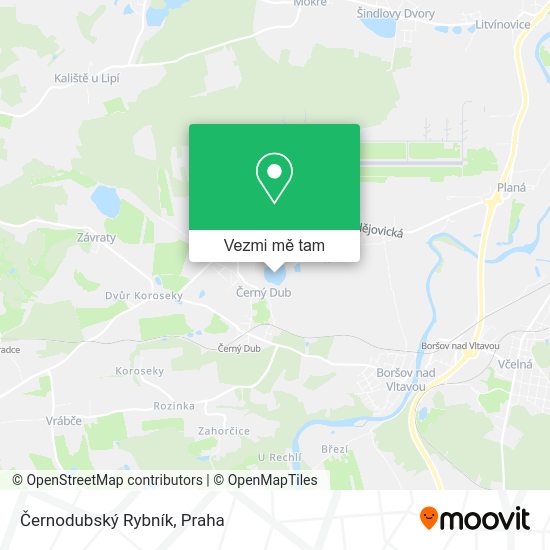 Černodubský Rybník mapa