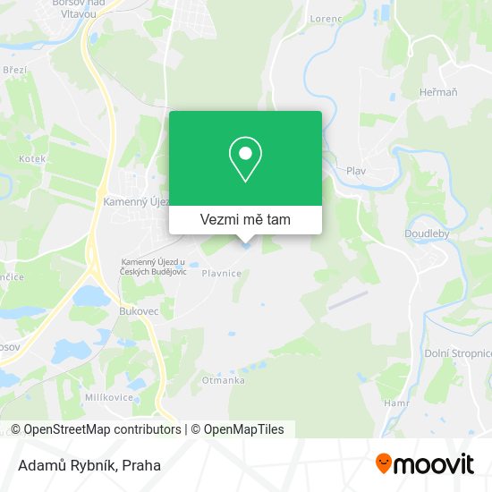 Adamů Rybník mapa