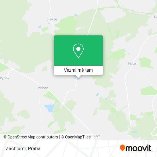Záchlumí mapa