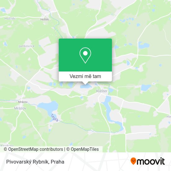 Pivovarský Rybník mapa