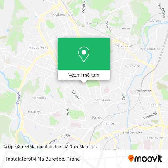 Instalatérství Na Burešce mapa