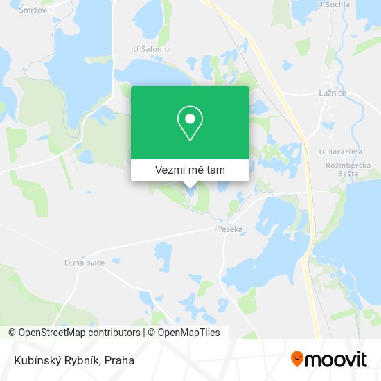 Kubínský Rybník mapa