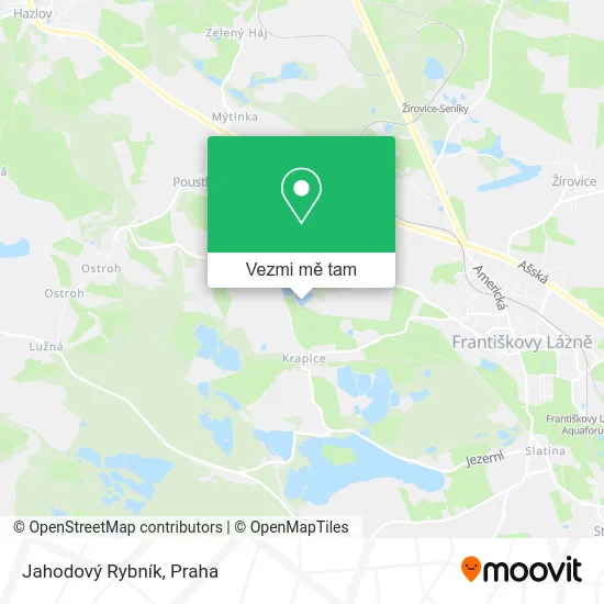 Jahodový Rybník mapa