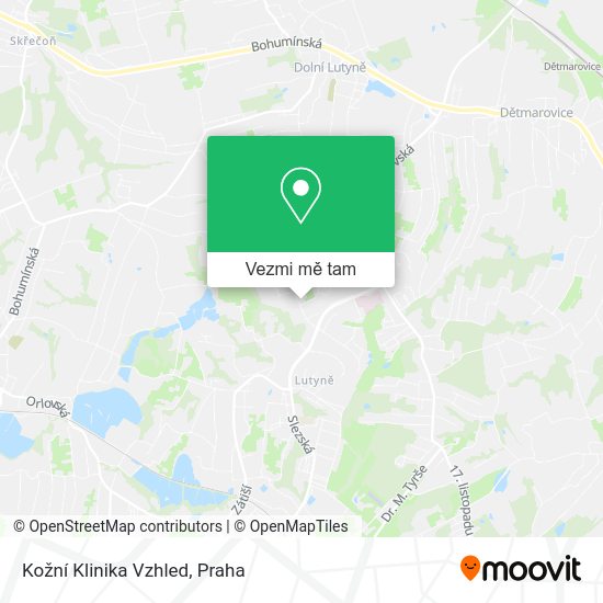 Kožní Klinika Vzhled mapa