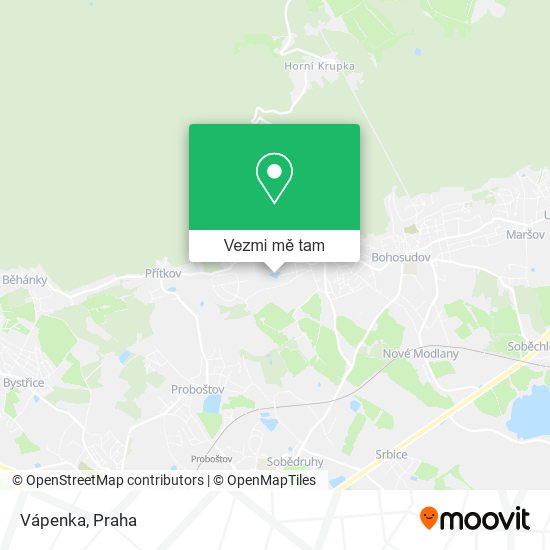 Vápenka mapa