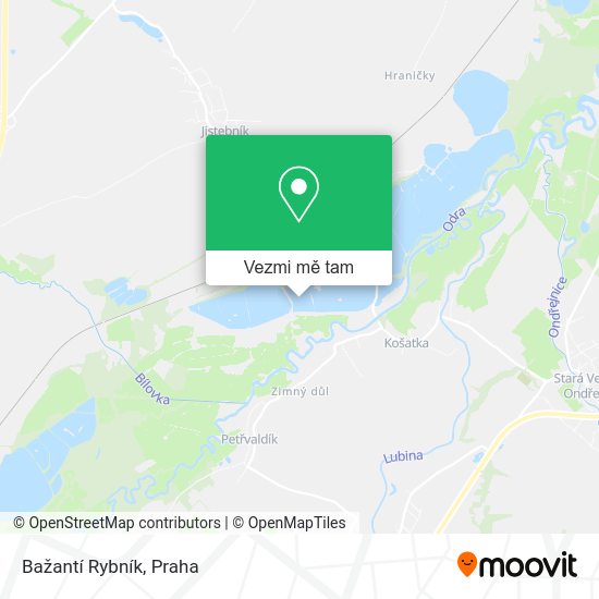 Bažantí Rybník mapa