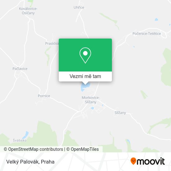 Velký Palovák mapa