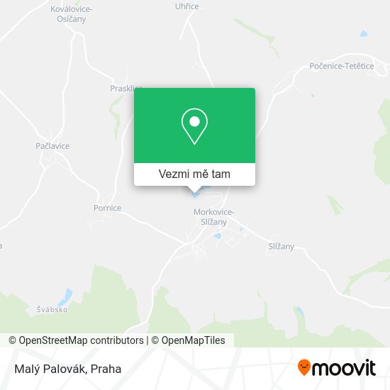 Malý Palovák mapa
