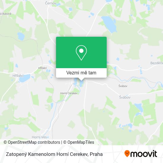 Zatopený Kamenolom Horní Cerekev mapa