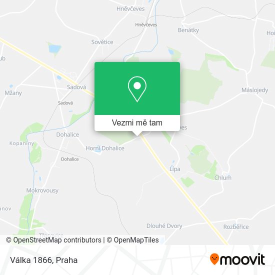 Válka 1866 mapa