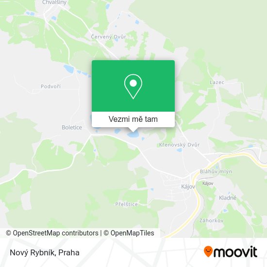 Nový Rybník mapa