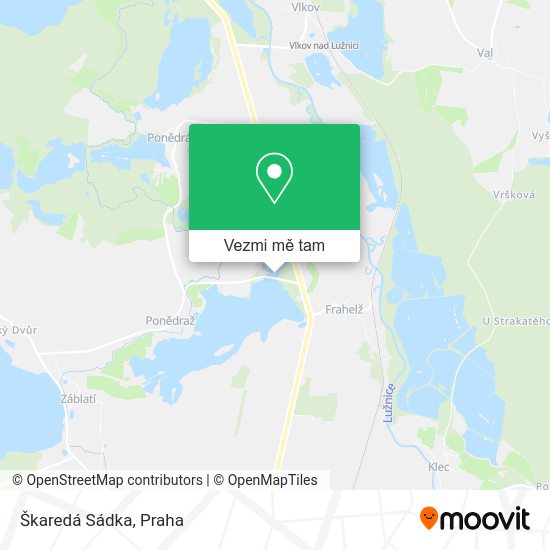 Škaredá Sádka mapa