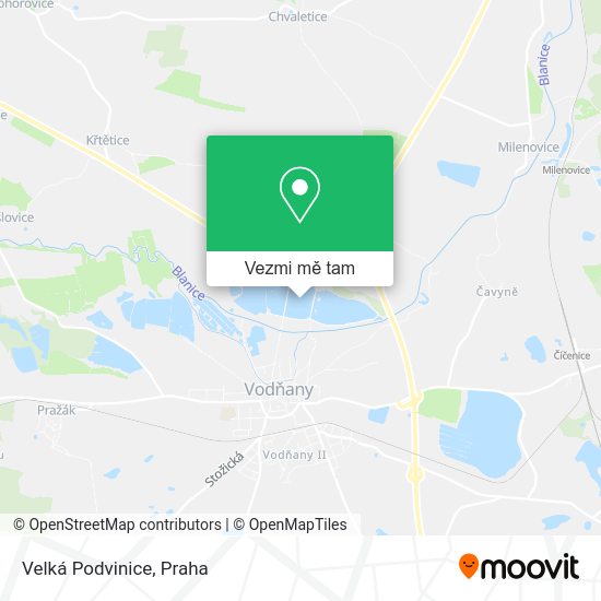 Velká Podvinice mapa