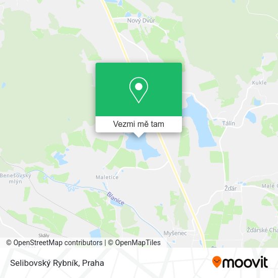 Selibovský Rybník mapa