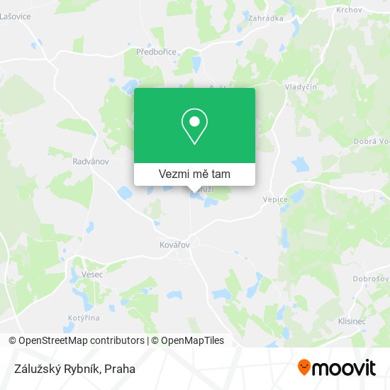 Zálužský Rybník mapa