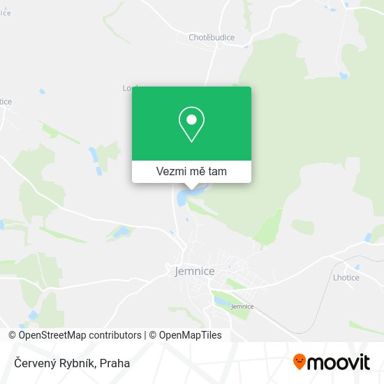 Červený Rybník mapa