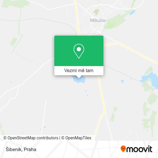 Šibeník mapa