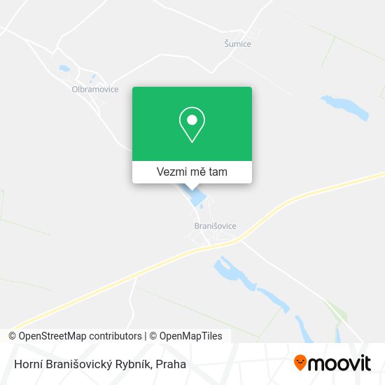Horní Branišovický Rybník mapa