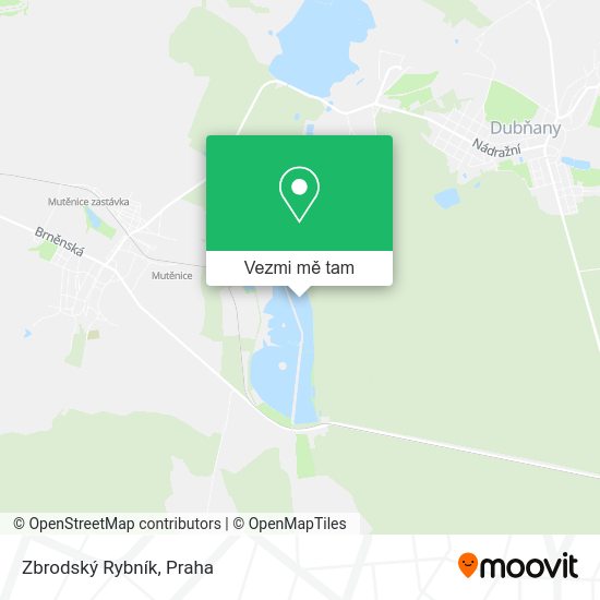 Zbrodský Rybník mapa