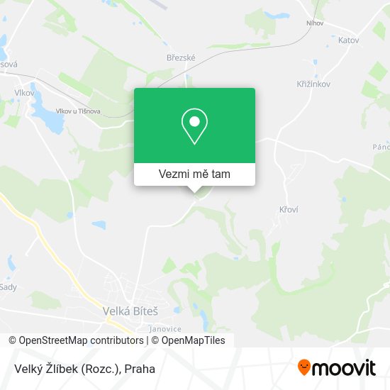 Velký Žlíbek (Rozc.) mapa