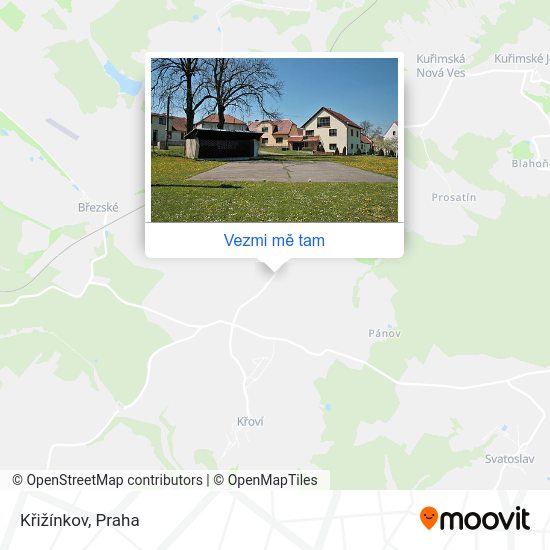 Křižínkov mapa